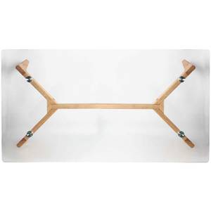 Table basse rectangulaire en verre 110 x Marron - Verre - 110 x 45 x 60 cm