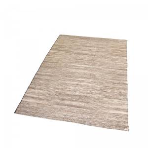 Tapis salon 120x170 coton BIO tissé main Beige - 120 x 170 cm