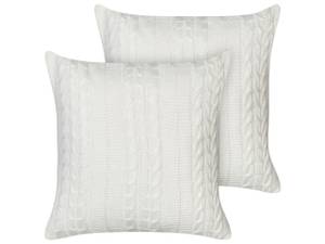 Coussin décoratif CADETIA Blanc crème - Blanc