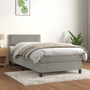 Boxspringbett 3017290-5 Hellgrau - 90 x 193 cm