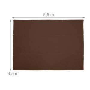 Voile d'ombrage rectangulaire marron 550 x 450 cm