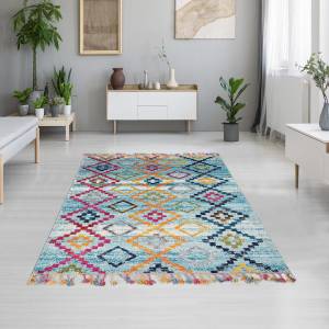 Tapis berbère style OURIKA 5 40x60 bleu Bleu - Matière plastique - 40 x 20 x 60 cm