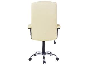 Bürostuhl COMFORT Beige - Schwarz - Silber - Weiß - Kunstleder - 70 x 126 x 60 cm