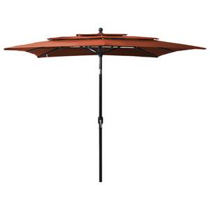 Parasol Marron - Textile - 250 x 260 x 250 cm