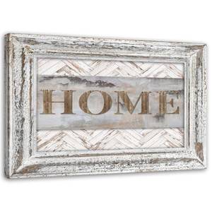 Wandbilder Home Vintage Retro Beige 90 x 60 cm