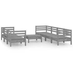 Garten-Lounge-Set Grau - Massivholz - Holzart/Dekor - 64 x 29 x 64 cm