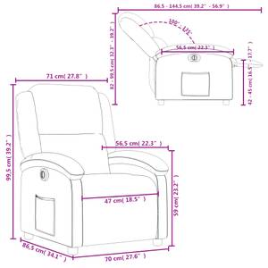 Fauteuil inclinable électrique 3032268-4 Vert foncé