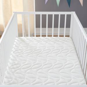 Bambus Babymatratze Weiß - Textil - 60 x 14 x 120 cm