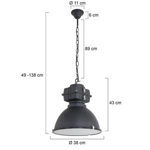 Pendelleuchte Densi Acier / Verre - 1 ampoule - Noir - Blanc