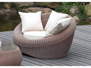 Salon de jardin WHITEHEAVEN Lot de 2 Marron - Fibres naturelles - 107 x 66 x 101 cm