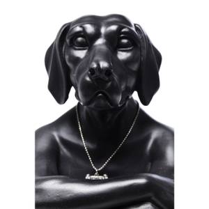 Deko Figur Gangster Dog Schwarz - Kunststoff - Stein - 26 x 33 x 17 cm