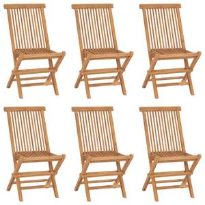 Gartenstühle (6er Set) 3096591 Braun - Massivholz - Holzart/Dekor - 46 x 90 x 62 cm