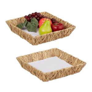 2er Set Obstschalen aus Wasserhyazinthe 30 x 30 cm