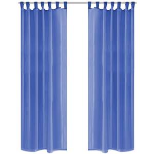 Rideau(lot de 2) 294201 Bleu - Hauteur : 175 cm