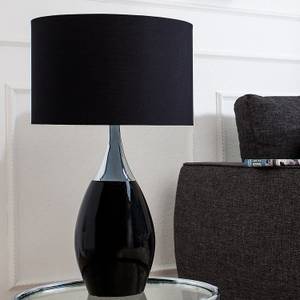 Lampe de table YIRMA Noir - Gris - Métal - Textile - 30 x 60 x 30 cm