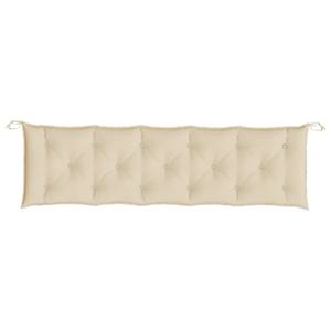 Coussin de banc de jardin Beige - Profondeur : 180 cm