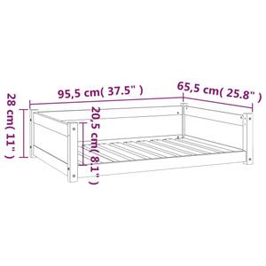 Hundebett 3015858-2 Holz - 96 x 66 cm