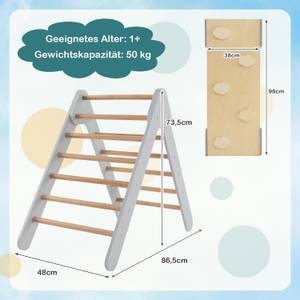 Kletterdreieck FE32385SDDE（2-teilig） Grau - Holzwerkstoff - 48 x 74 x 87 cm