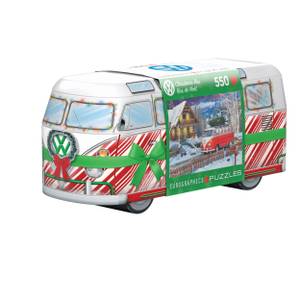 Puzzle VW Christmas Bus in Puzzledose Papier - 26 x 10 x 10 cm