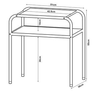 Table d'appoint Krødsherad Noir - Métal - 51 x 55 x 36 cm