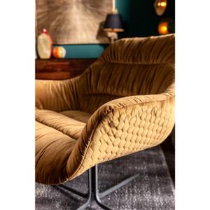 Fauteuil pivotant Bristol Jaune - Textile - 83 x 79 x 76 cm