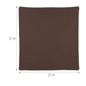 Voile d'ombrage carré brun 200 x 200 cm