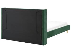 Lit double VILLETTE Noir - Vert foncé - Vert - Largeur : 185 cm