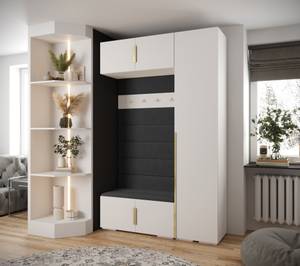 Garderobe Inova 1 Z19 Schwarz - Gold - Weiß - Gold