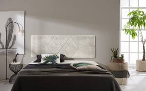 Tête de lit en tissu Rhombus 162x57 Blanc