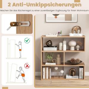 Bücherregal ON32835-3 Braun - Holzwerkstoff - 30 x 84 x 84 cm