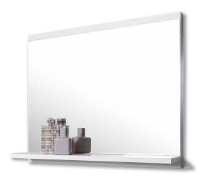 Badezimmer Wandspiegel mit ablage Weiß Weiß - Holz teilmassiv - 60 x 50 x 12 cm
