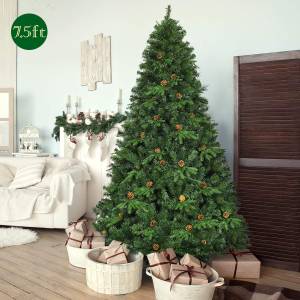 225cm LED Künstlicher Weihnachtsbaum Grün - Kunststoff - 150 x 225 x 150 cm