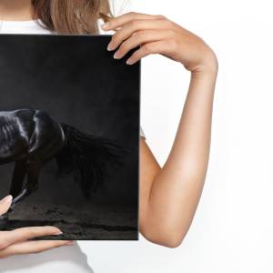 Image Sur Toile Cheval au Galop Sable 3D 70 x 50 x 50 cm