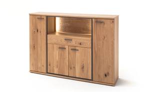 Highboard Conor 2 mit Beleuchtung Braun - Holzart/Dekor - Holz teilmassiv - 165 x 115 x 37 cm