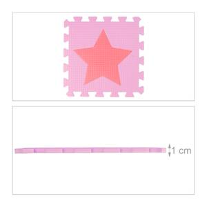 36 x Puzzlematte Sterne rosa-pink Hellrosa - Pink