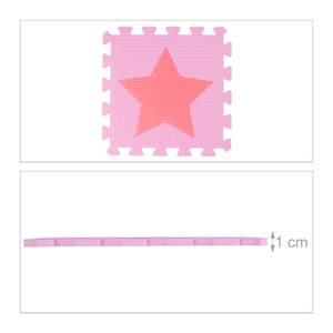 45 x Puzzlematte Sterne rosa-pink Hellrosa - Pink