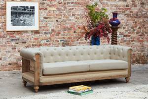 3-Sitzer Sofa Montaigu Beige - Textil - 82 x 72 x 218 cm