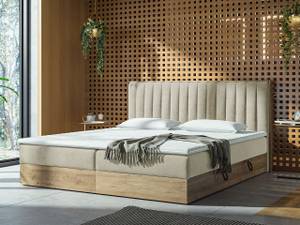 Boxspringbett Harmony Creme - Eiche - Breite: 188 cm