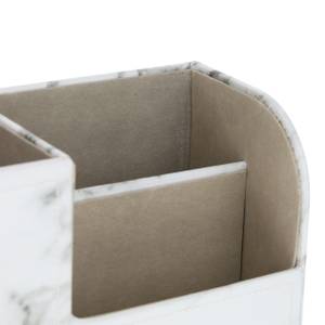 Schreibtisch Organizer Marmor-Optik Schwarz - Grau - Weiß - Holzwerkstoff - Kunststoff - Textil - 20 x 11 x 9 cm