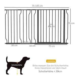 Schutzgitter D06-109V02BK Schwarz - 3 x 145 cm