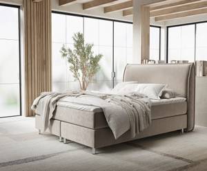 Boxspringbett Chermin Taupe - Breite: 140 cm