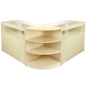 Libra Verkaufstheke Theke Rezeption Beige - Holzwerkstoff - 120 x 90 x 60 cm