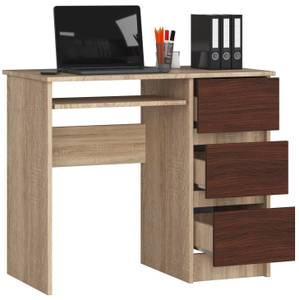 Schreibtisch A-6 R CLP Eiche Sonoma Dekor - Wenge Dekor