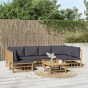 Garten-Lounge-Set 3028492-27 (7-teilig) Braun - Dunkelgrau - Grau