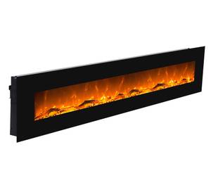 Glow Fire Saturn Elektrokamin Schwarz - Glas - Metall - 24 x 55 x 14 cm