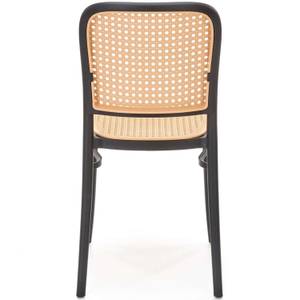 Gartenstuhl ATTAGE Schwarz - Rattan - 86 x 52 x 41 cm