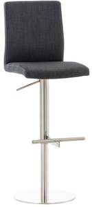 Tabouret de bar Cadiz Lot de 2 Gris lava - Argenté