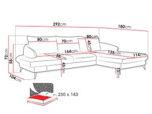 Ecksofa Futuro Gelb - Ecke davorstehend rechts