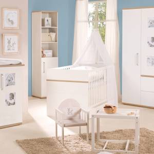 Babyzimmer-Set Pia III (3-teilig) Weiß - Holzwerkstoff