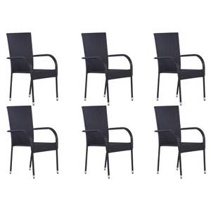 Garten-Lounge-Set (7-teilig) 3006326 Schwarz - Braun